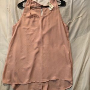 Blush high low blouse.